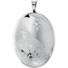 Ladies Oval Natural Diamond Footprints Locket (I2-I3, H-I) — Sterling Silver
