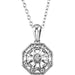 Ladies Natural Diamond Necklace (I2, H+) — Sterling Silver