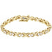 Ladies Natural Diamond Line 7 1/ Bracelet (I1, G-H) — 14K Yellow Gold