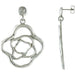 Ladies Natural Diamond Earrings — Sterling Silver & 14K White Gold