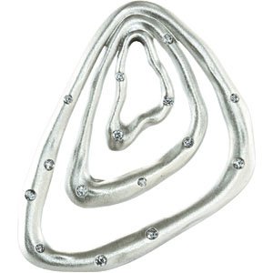 Ladies Natural Diamond Pendant (I2, G-H) — Sterling Silver