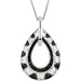 Ladies Natural Black and White Diamond Necklace (I1, H+) — 14K White Gold
