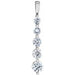 Ladies Natural Diamond Journey Graduated Pendant — 18K White Gold