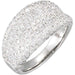 Ladies Natural Diamond Pavé-Style Ring (I1, Ghi) — 14K White Gold
