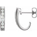 Ladies Natural Diamond Earrings (I1, G-H) — 14K White Gold