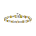 LADIES BRACELET 2.00CT ROUND DIAMOND 10K WHITE/YELLOW GOLD