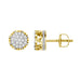 LADIES STUD EARRINGS 0.50CT ROUND DIAMOND 10K YELLOW GOLD