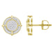 LADIES STUD EARRINGS 0.33CT ROUND DIAMOND 10K YELLOW GOLD