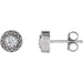 Ladies Natural Diamond Earrings (I1, G-H) — 14K White Gold