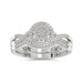 LADIES BRIDAL SET 0.25CT ROUND DIAMOND 10K WHITE GOLD