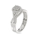 LADIES BRIDAL SET 0.25CT ROUND DIAMOND 10K WHITE GOLD