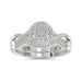 LADIES BRIDAL SET 0.25CT ROUND DIAMOND 10K WHITE GOLD