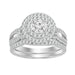 BRIDAL SET 1.00CT ROUND DIAMOND 14K WHITE GOLD