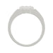 Sterling Silver Diamond Ring For Men 0.35Ct Round Cut Square Cluster Mens Ring Fine Jewelry Gift For Him
