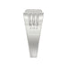 Sterling Silver Diamond Ring For Men 0.35Ct Round Cut Square Cluster Mens Ring Fine Jewelry Gift For Him