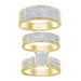 LADIES TRIOS SET 0.50CT ROUND DIAMOND 10K YELLOW GOLD