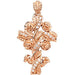 Ladies Natural Diamond Floral-Inspired Cross Pendant — 14K Rose Gold