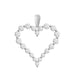 LADIES HEART PENDANT WITH CHAIN 0.50CT ROUND DIAMOND 14K WHITE GOLD (SI QUALITY)