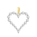 LADIES HEART PENDANT WITH CHAIN 0.50CT ROUND DIAMOND 14K YELLOW GOLD (SI QUALITY)