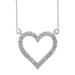 LADIES NECKLACE 0.15CT ROUND DIAMOND 10K WHITE GOLD