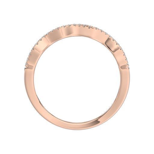 14K Rose Gold 1.00Ct Round Blue & Dark Brown Diamond Ladies Band Multi Color Fine Jewelry