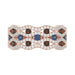 14K Rose Gold 1.00Ct Round Blue & Dark Brown Diamond Ladies Band Multi Color Fine Jewelry