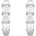 Lab-Grown Diamond Three-Stone J-Hoop Earrings