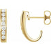 Ladies Natural Diamond Earrings (I1, G-H) — 14K Yellow Gold