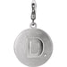 Ladies Natural Diamond Initial D Charm/Pendant (I2, G-H) — Sterling Silver