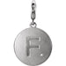 Ladies Natural Diamond Initial F Charm/Pendant (I2, G-H) — Sterling Silver