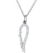 Ladies Natural Diamond Angel Wing Necklace (I1, G-H) — 14K White Gold