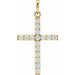 Ladies Natural Diamond Cross Pendant (I1, G-H) — 14K Yellow Gold