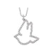Ladies Natural Diamond Dove Necklace (I1, G-H) — 14K White Gold