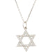 Ladies Natural Diamond Star of David Necklace (I1, G-H) — Platinum