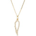 Ladies Natural Diamond Angel Wing Necklace (I1, G-H) — 14K Yellow Gold