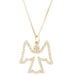 Ladies Natural Diamond Angel Necklace (I1, G-H) — 14K Yellow Gold