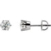Ladies Natural Diamond 6-Prong Stud Earrings (Si2-Si3, G-H) — 14K White Gold