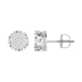 MEN'S STUD EARRINGS 0.15CT ROUND DIAMOND STERLING SILVER/WHITE GOLD