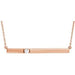 Ladies Natural Diamond Bar Necklace (I1, G-H) — 14K Rose Gold