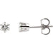 Ladies Natural Diamond Stud Earrings (I1, G-H) — 14K White Gold