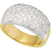 Ladies 14K White/ Natural Diamond Micro Pavé-Style Ring Size 7 (I1, H+) — 14K White/Yellow Gold