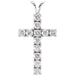 Ladies Natural Diamond Cross Pendant (Si1, G-H) — 14K White Gold