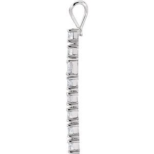 Lab-Grown Diamond Accented Cross Pendant - Style R8041D