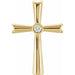 Ladies Natural Diamond Cross Pendant (Si1, G-H) — 14K Yellow Gold