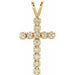Ladies Natural Diamond Cross Pendant (Si1, G-H) — 14K Yellow Gold