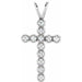 Ladies Natural Diamond Cross Pendant (Si1, G-H) — 14K White Gold