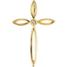 Ladies Natural Diamond Cross Pendant (Si1, G-H) — 14K Yellow Gold