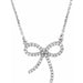 Ladies Natural Diamond Bow Necklace (I1, G-H) — 14K White Gold