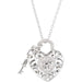 Ladies Natural Diamond Heart Necklace (I2, G-H) — Sterling Silver