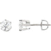 Ladies Natural Diamond Stud Earrings (I1, G-H) — 14K White Gold